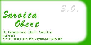 sarolta obert business card